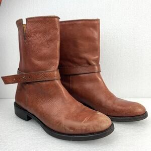 1937 Footwear Italy Cognac Leather Boot - Women's 7.5